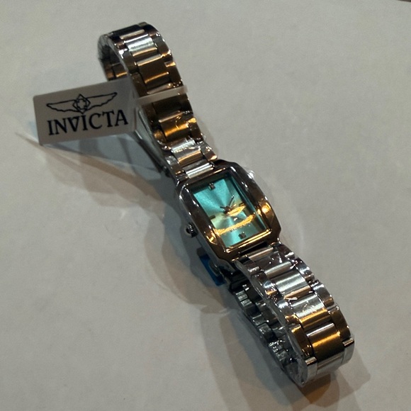 #31 Invicta Silver Wildflower Watch with Teal Face - Picture 2 of 6